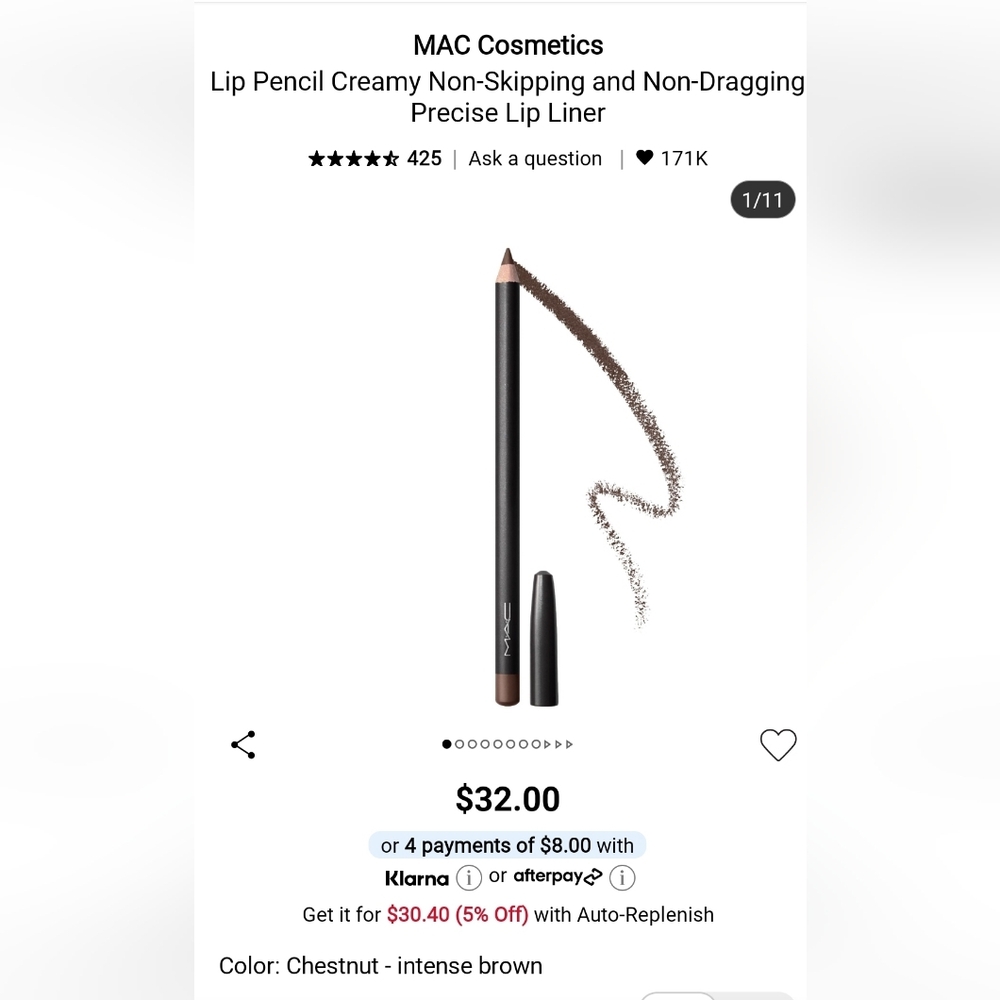 New MAC Cosmetics Brown Lip Liner